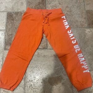 PINK Victoria's Secret Vibrant Orange Kids Joggers